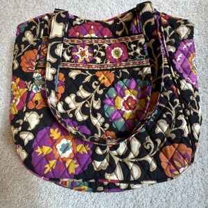 Rare‎ Vera Bradley Suzani Floral Print Shoulder Bag Handbag Purse Tote 14" x 12